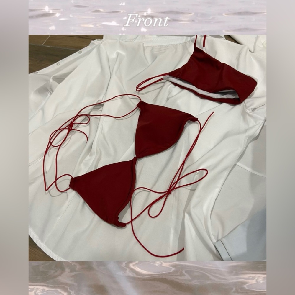 Maroon IVY Swimwear Bikini Set ♥️